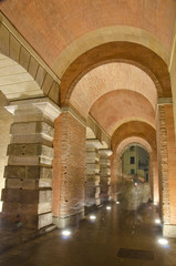 Architectural Detail of Lucca at Night