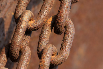 rust iron chains