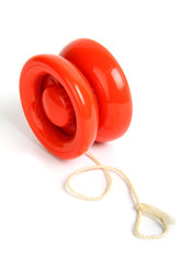 Red yo yo isolated on white background