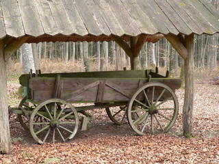 Karren in Holz-Garage