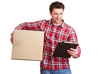 Paketbote bringt Lieferung