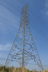 the electricity post is high-tension