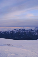 Western Sayan mountains. Ergaky. Siberia. Russia in winter time.