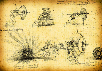 Leonardo's Da Vinci engineering drawing