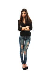 Obraz premium Attractive latin lady, full body shot