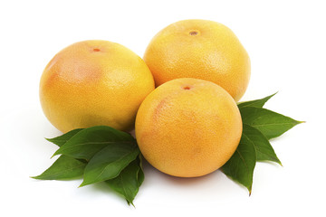 three grapefruits