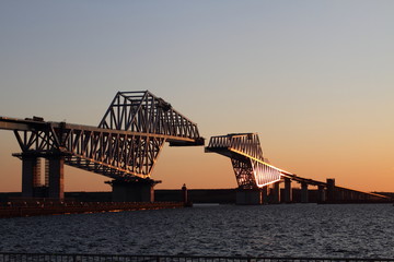 橋と夕景