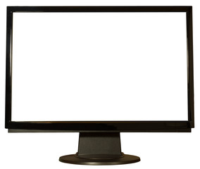 isolated monitor or flat screen tv