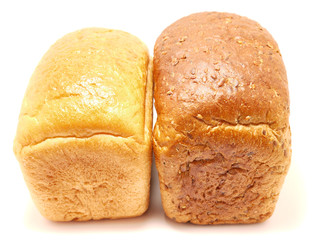 Bread on a white background