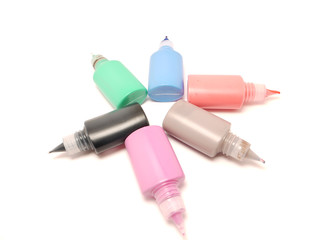 Color tubes with a paint