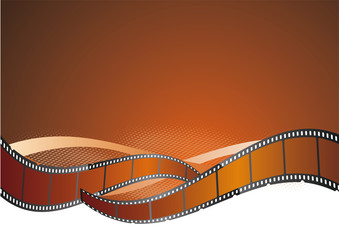 Zwei braune Filmstreifen vor braunem Hintergrund