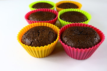 muffins chocolat dans leurs moules