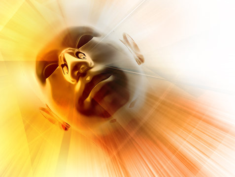 3d illustration of a human face