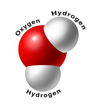 water molecule h2o isolated oxygen hydrogen