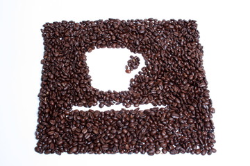 Kaffeetasse aus Kaffeebohnen