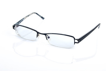 Eyeglasses on white background