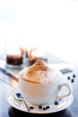 Kaffee Bohnen Kerzen hell