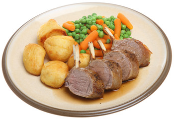 Roast Rack of Lamb Dinner