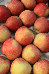 fresh apples for sale in a market