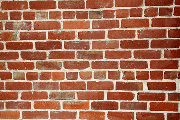Fototapeta premium Old red brick wall med close