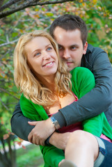 Fototapeta premium Beautiful young couple relaxing
