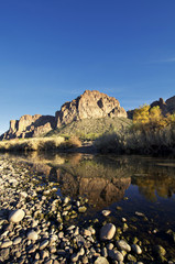 Beautiful remote creek and mountain range, Arizona,USA