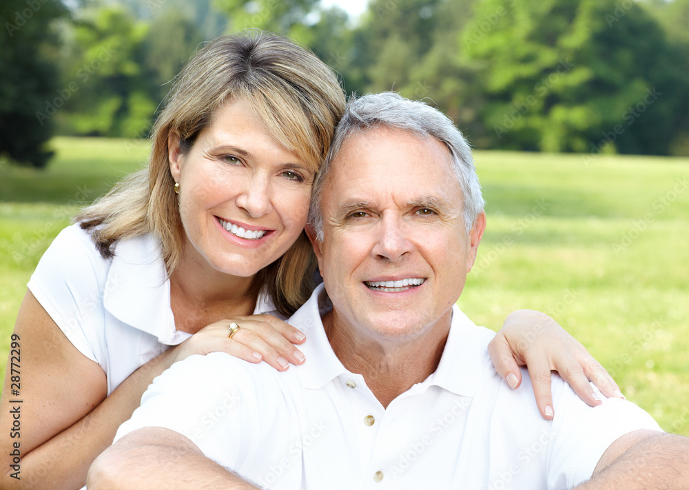 Wall mural Elderly couple