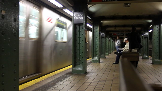 Subway Train Arrives