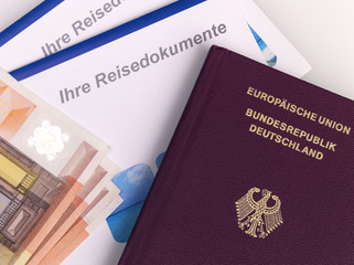 reisepass mit tickets