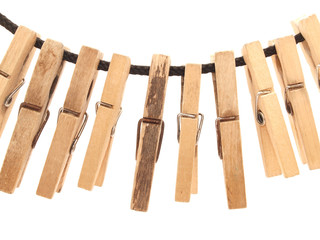 Clothespins and rope