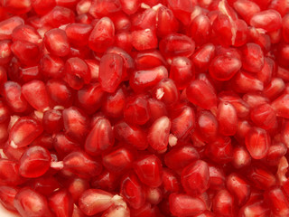 Red grains of a pomegranate