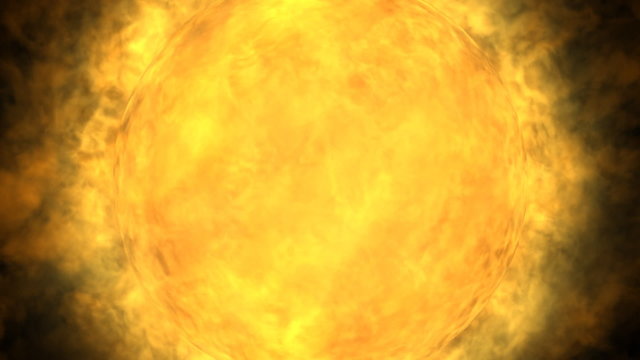 Glowing Sun, solar flare, global warming - zoom