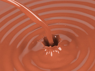 Pouring chocolate