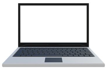Abstract widescreen laptop isolated on white