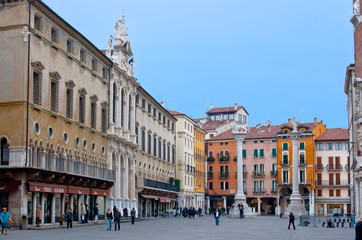 Square in Vicenza, veneto, Italy - obrazy, fototapety, plakaty