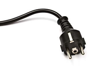 Electric plug isolated on white