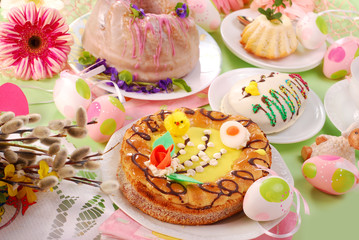 easter pastries on the table