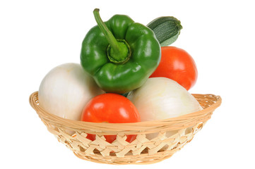 Basket with vegetables