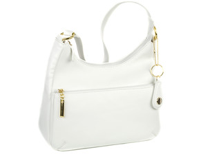 White leather bag