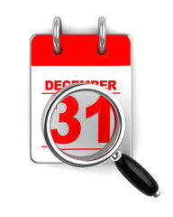 calendar anf magnify glass