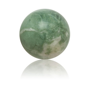 Green nephrite ball
