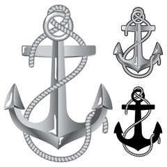 Silver anchor.