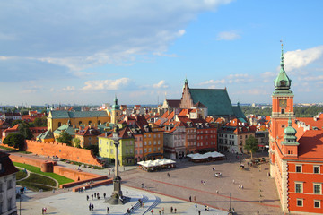 Naklejka na ściany i meble Warsaw - Plac Zamkowy, Castle Square