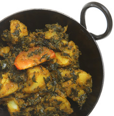Indian Spinach & Potato Curry (Sag Aloo)