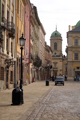 the street in Lviv - obrazy, fototapety, plakaty