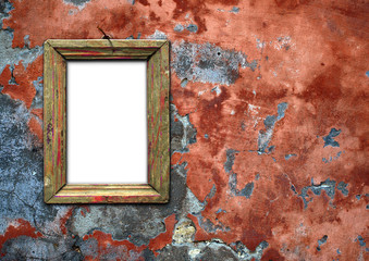 Photo Frame on old wall.