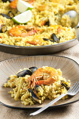 paella with seafood