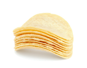 Stack of potato chips
