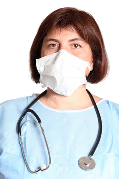 donna medico con stetoscopio