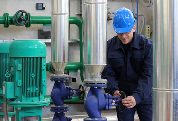 Worker in a Heating Plant